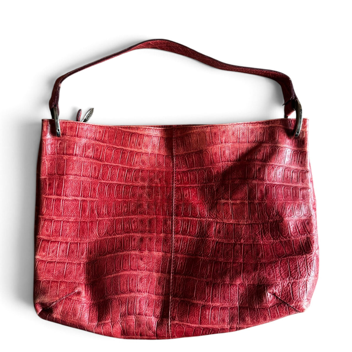 Furla Croc-Embossed Hobo