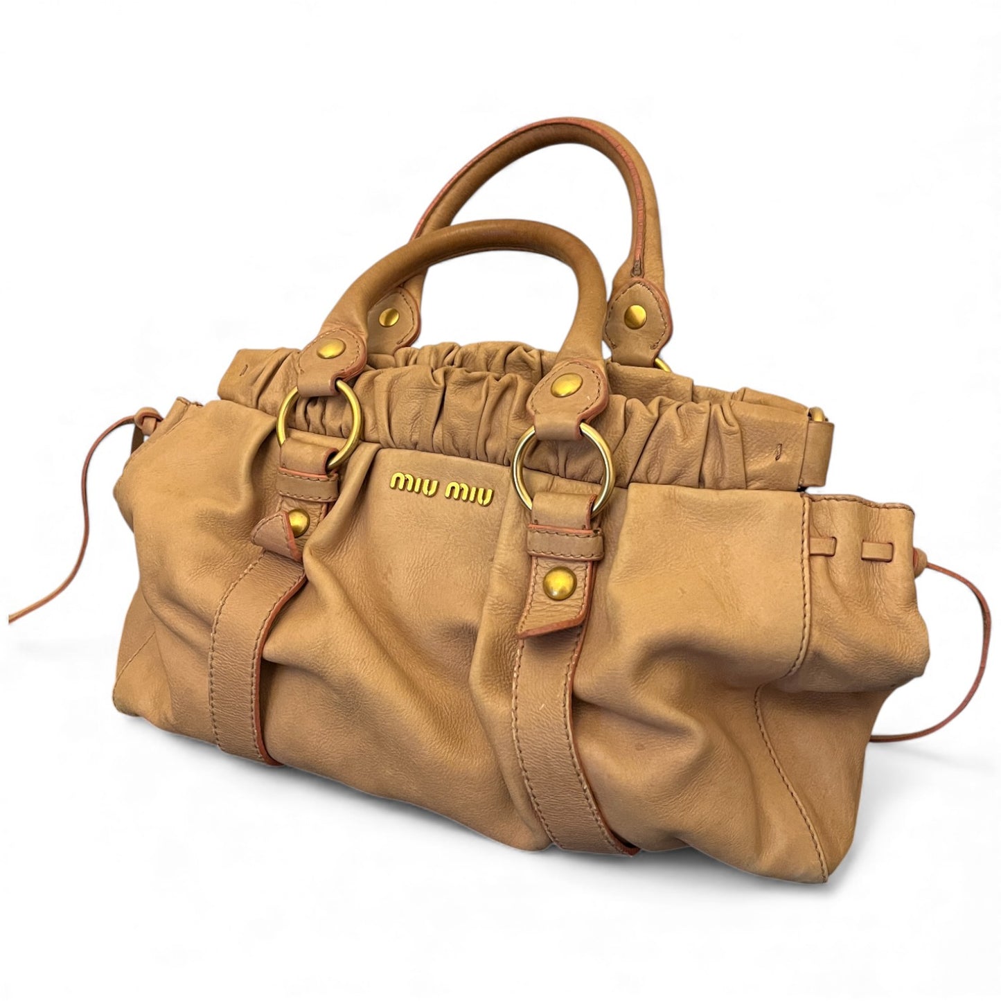 Miu Miu Vitello Gathered Bag