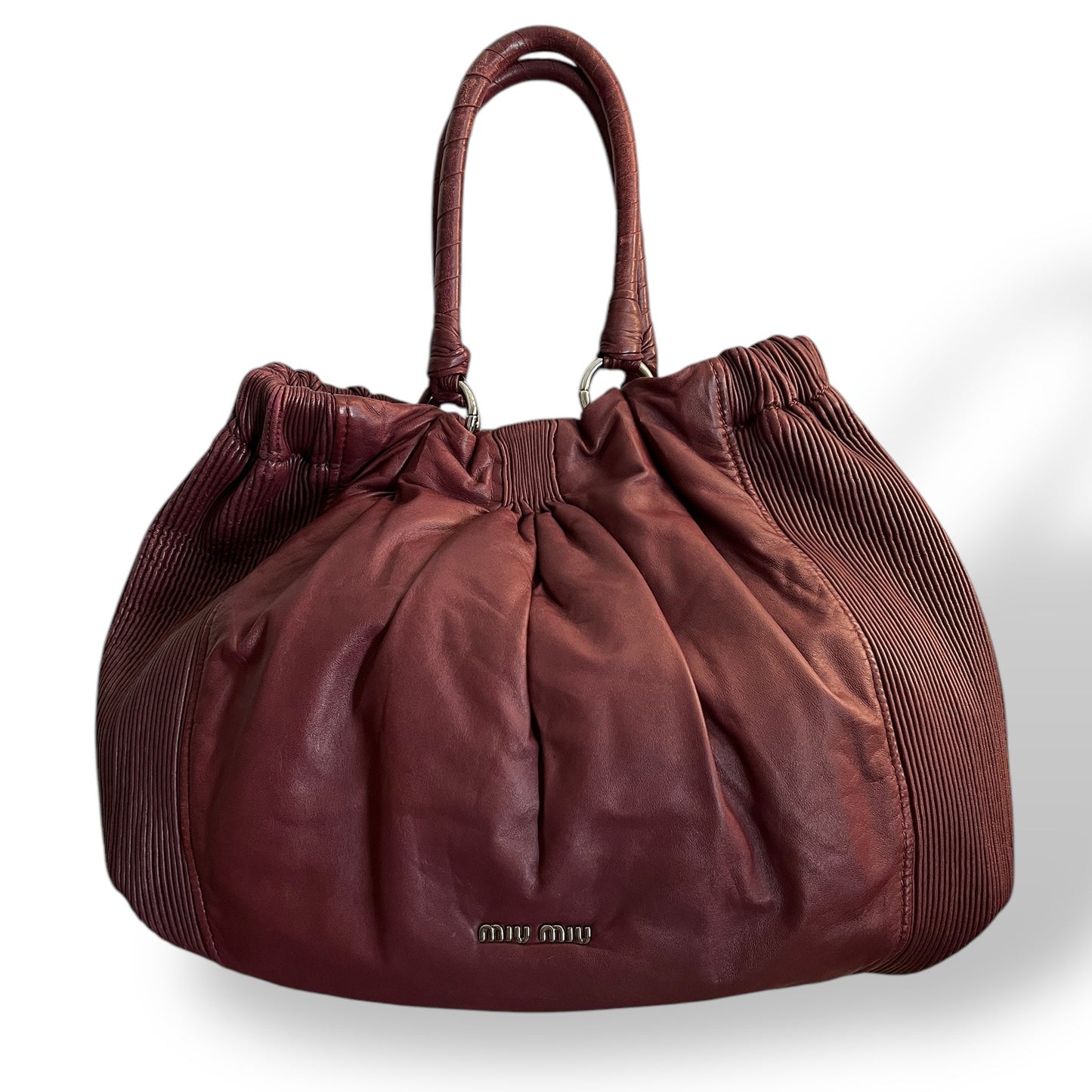Miu Miu Vitello Oversized Hobo Bag