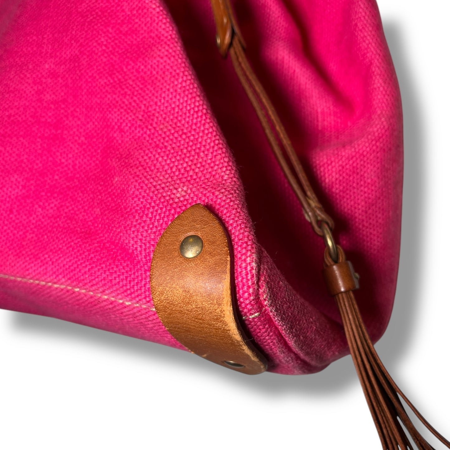 Miu Miu Magenta 90s Linen Tote Bag