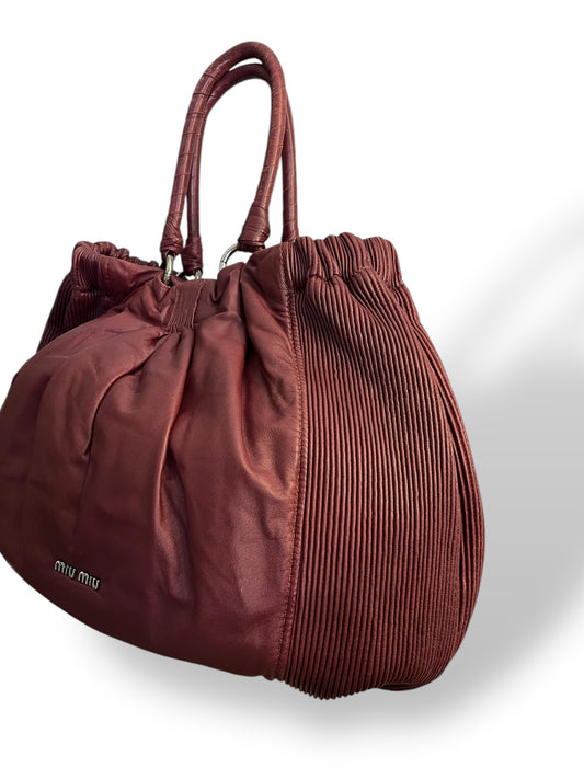 Miu Miu Vitello Oversized Hobo Bag