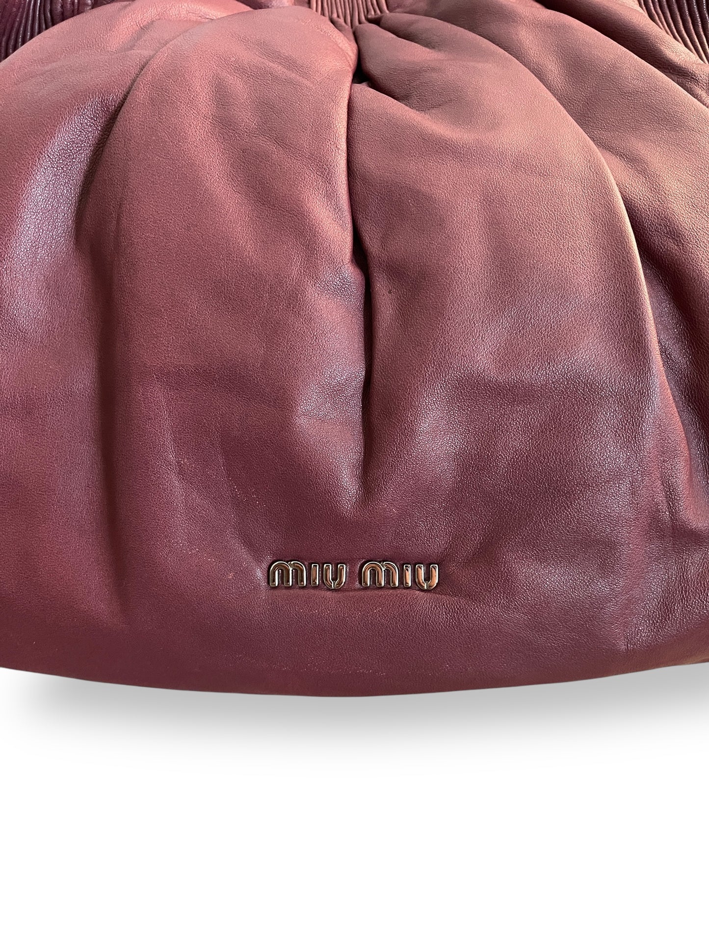 Miu Miu Vitello Oversized Hobo Bag