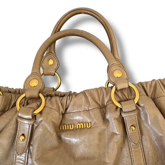 Miu Miu Vitello Lux Tote Bag