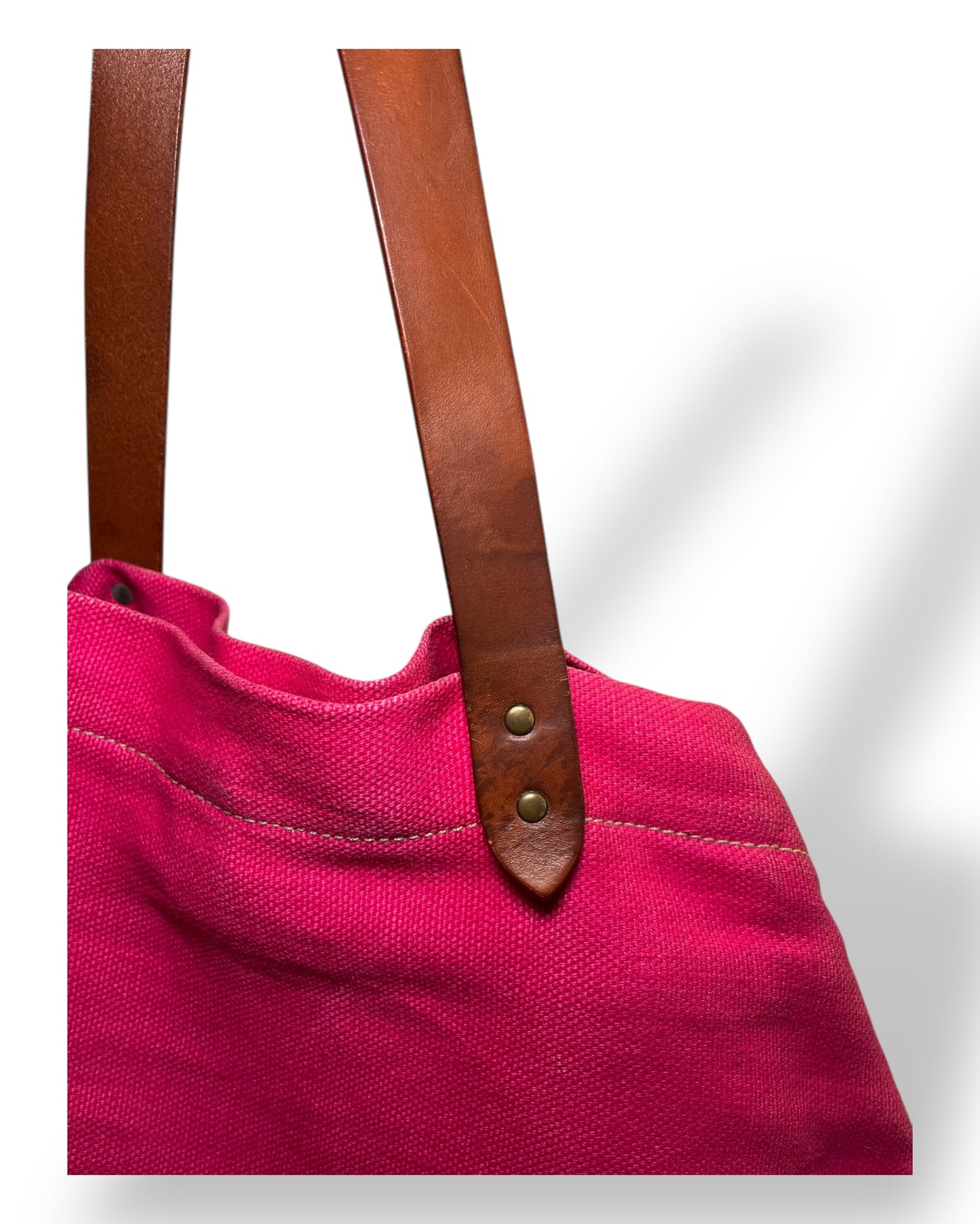 Miu Miu Magenta 90s Linen Tote Bag
