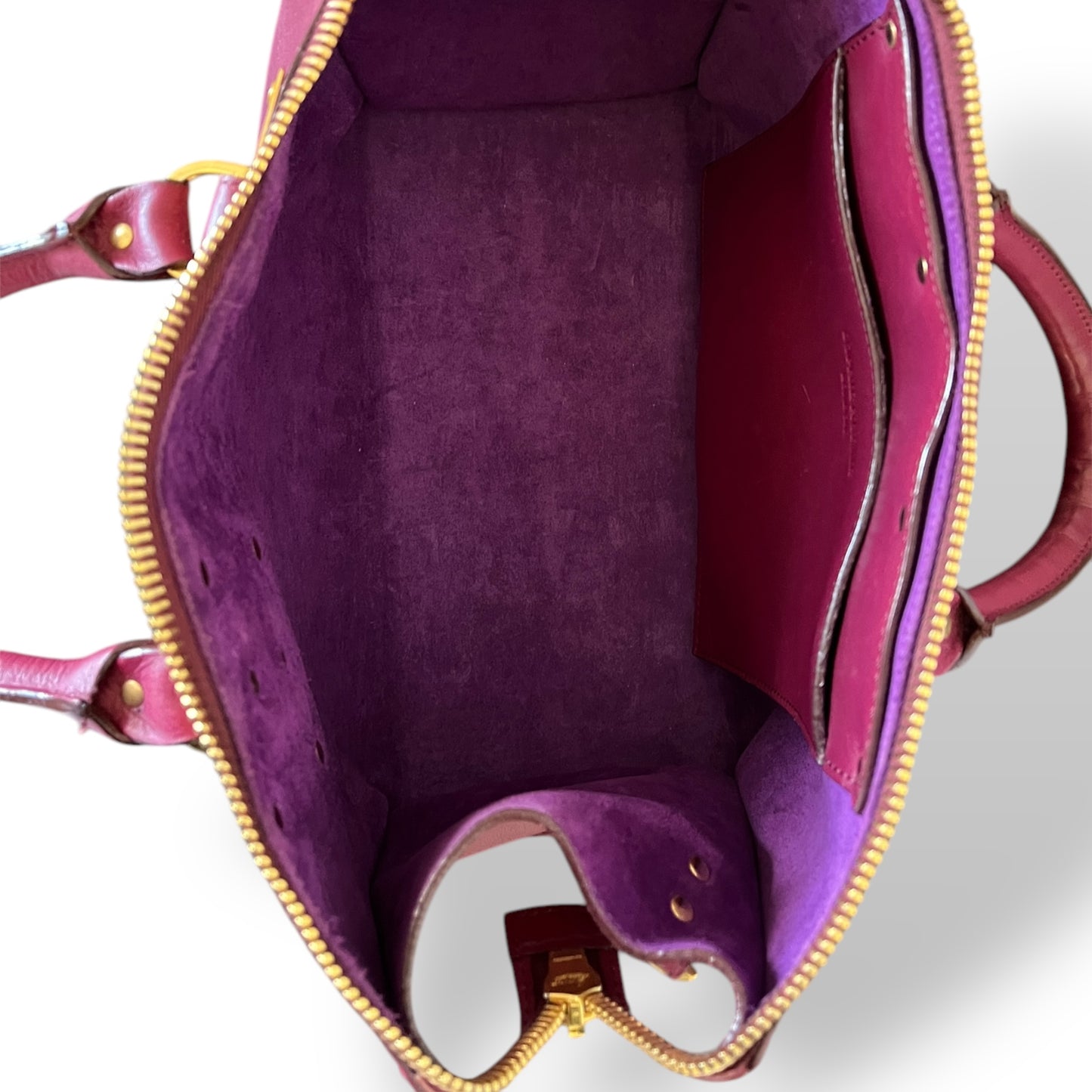 Sophie Hulme Leather Zip Bowler Bag
