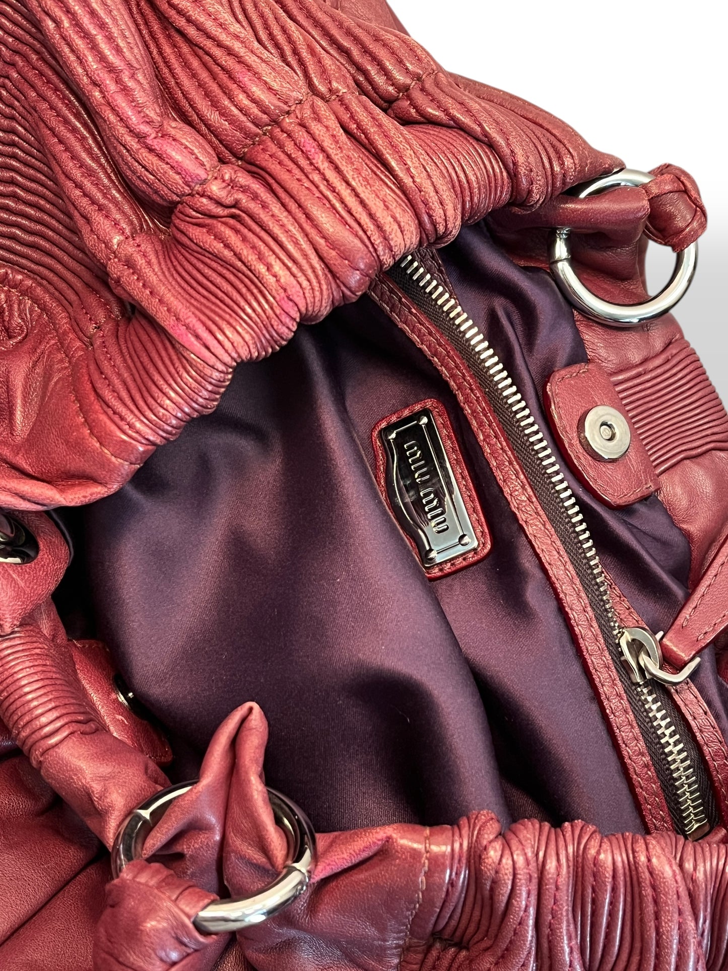 Miu Miu Vitello Oversized Hobo Bag