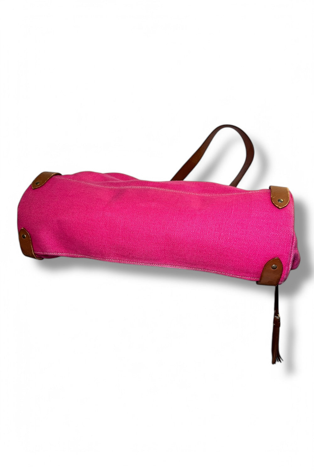 Miu Miu Magenta 90s Linen Tote Bag