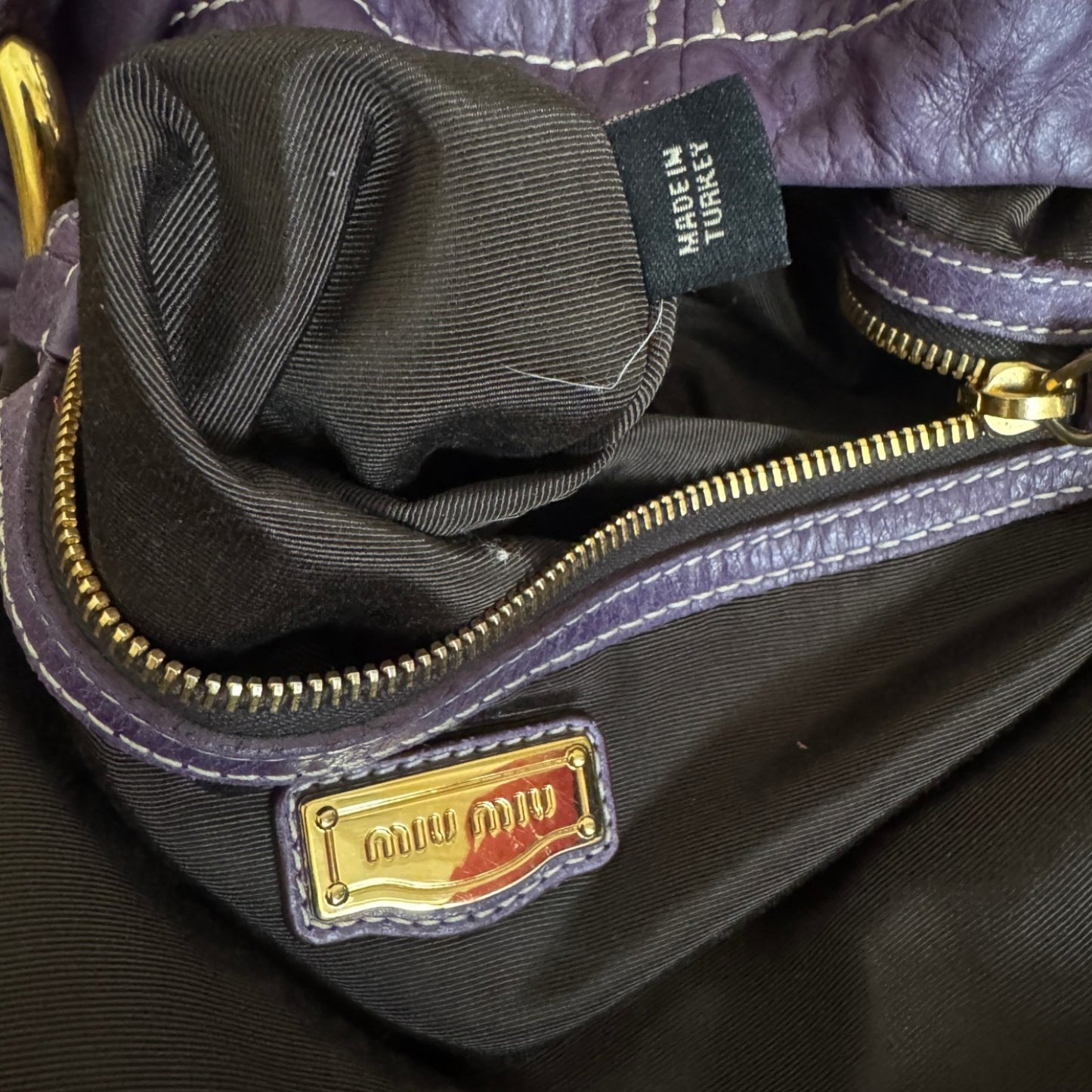 Miu Miu Round Vitello Hobo