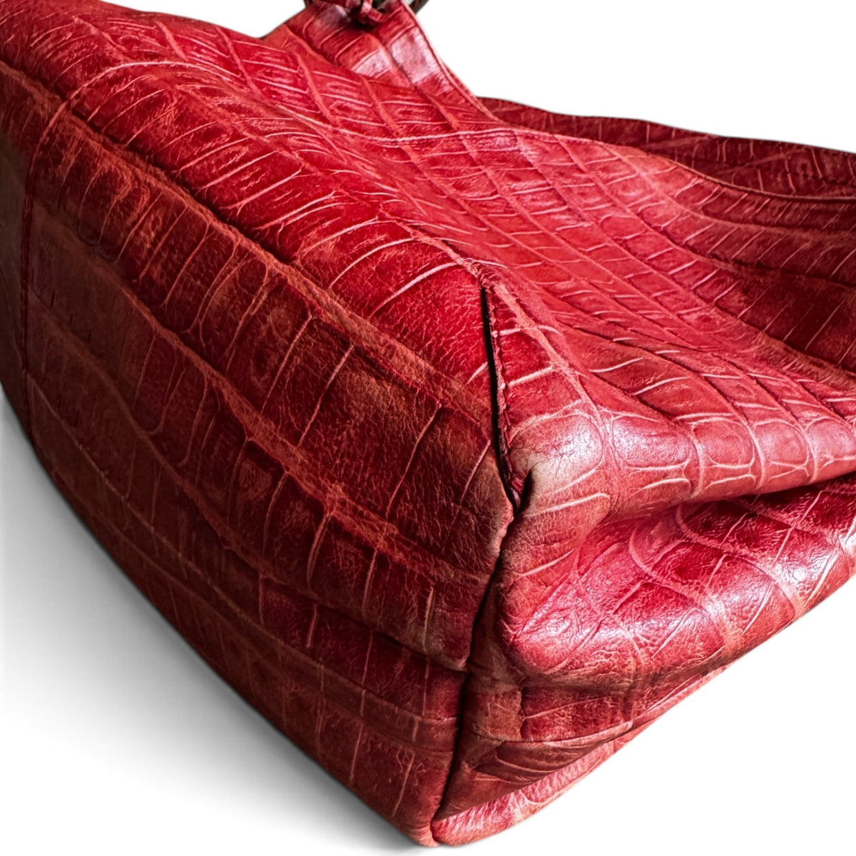 Furla Croc-Embossed Hobo