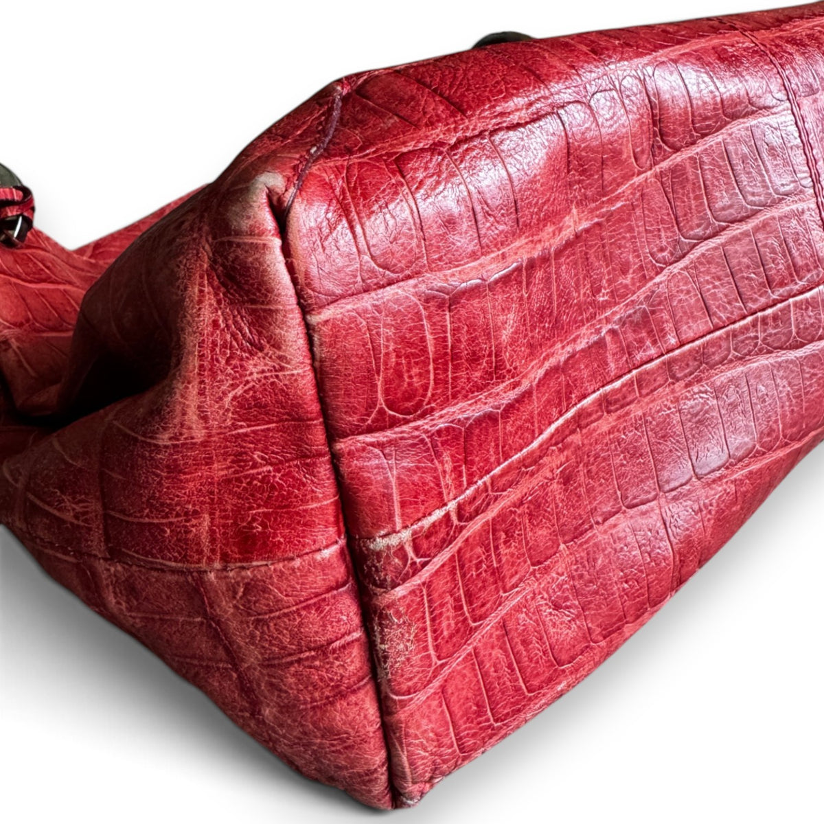 Furla Croc-Embossed Hobo