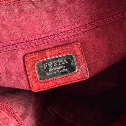 Furla Croc-Embossed Hobo