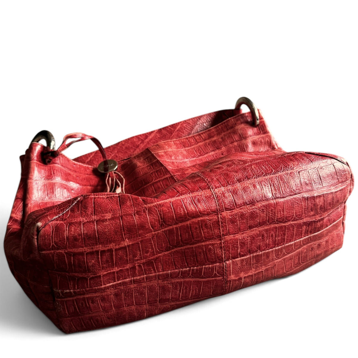 Furla Croc-Embossed Hobo
