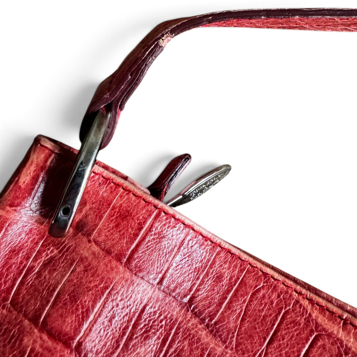 Furla Croc-Embossed Hobo