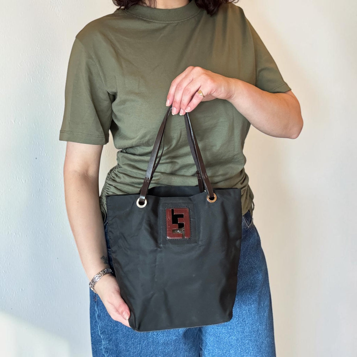 Fendi FF Nylon Mini Tote