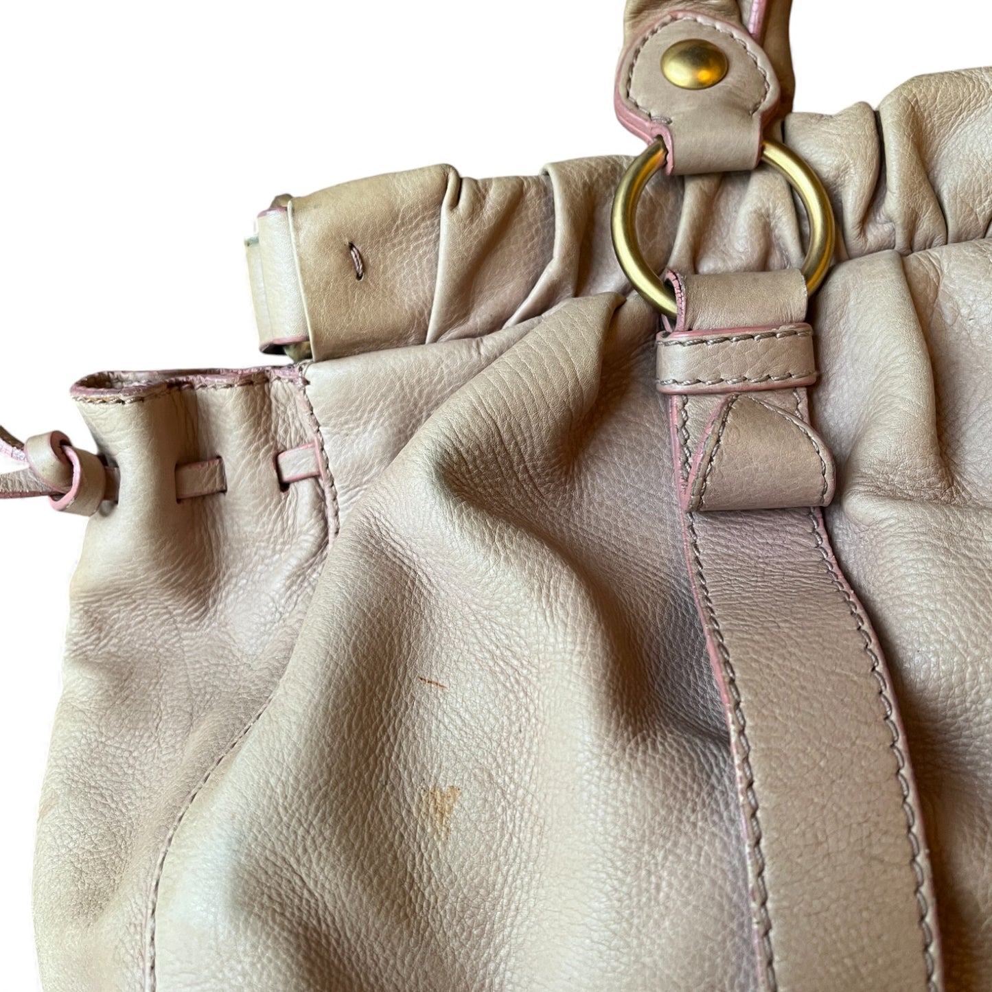 Miu Miu Vitello Gathered Bag