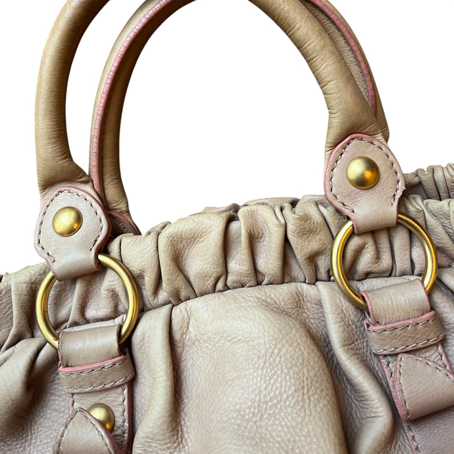 Miu Miu Vitello Gathered Bag