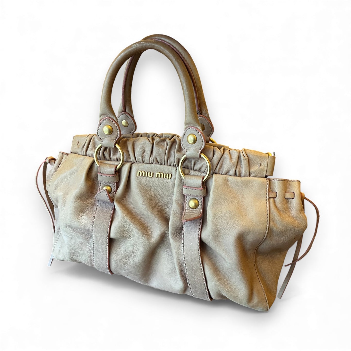 Miu Miu Vitello Gathered Bag