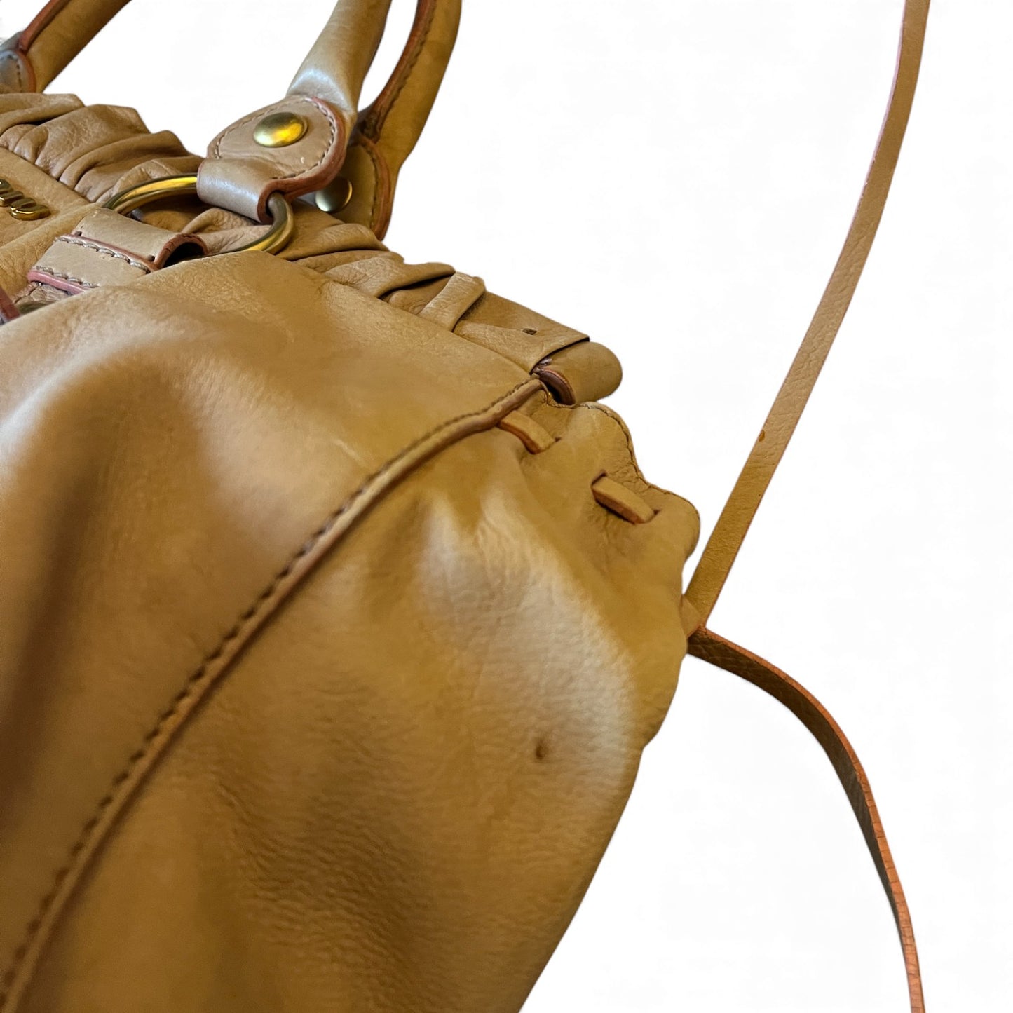 Miu Miu Vitello Gathered Bag