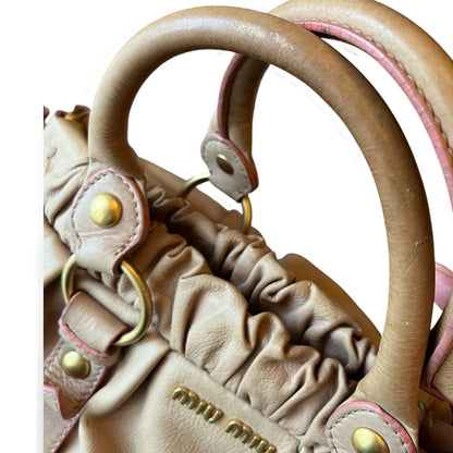 Miu Miu Vitello Gathered Bag