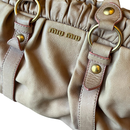Miu Miu Vitello Gathered Bag