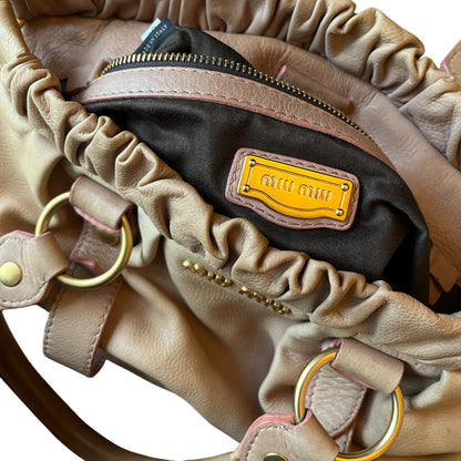 Miu Miu Vitello Gathered Bag