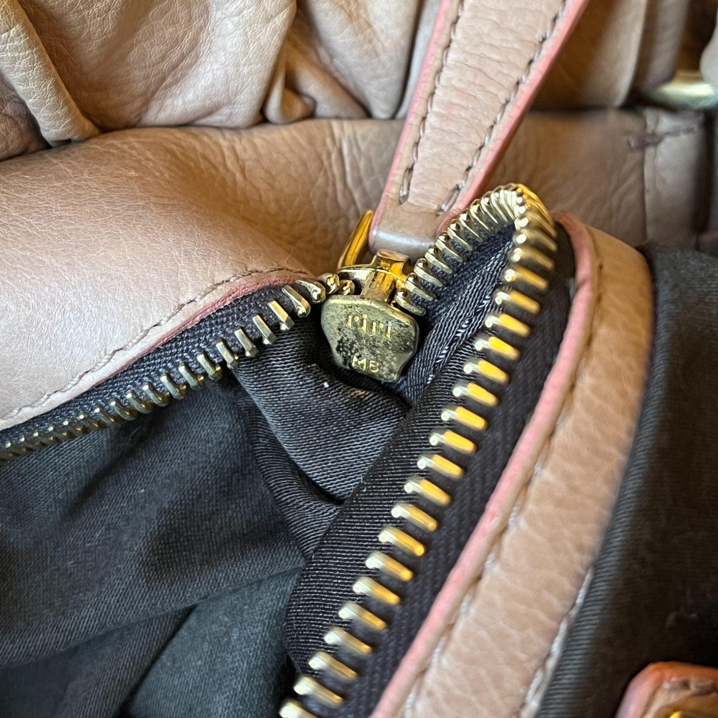 Miu Miu Vitello Gathered Bag