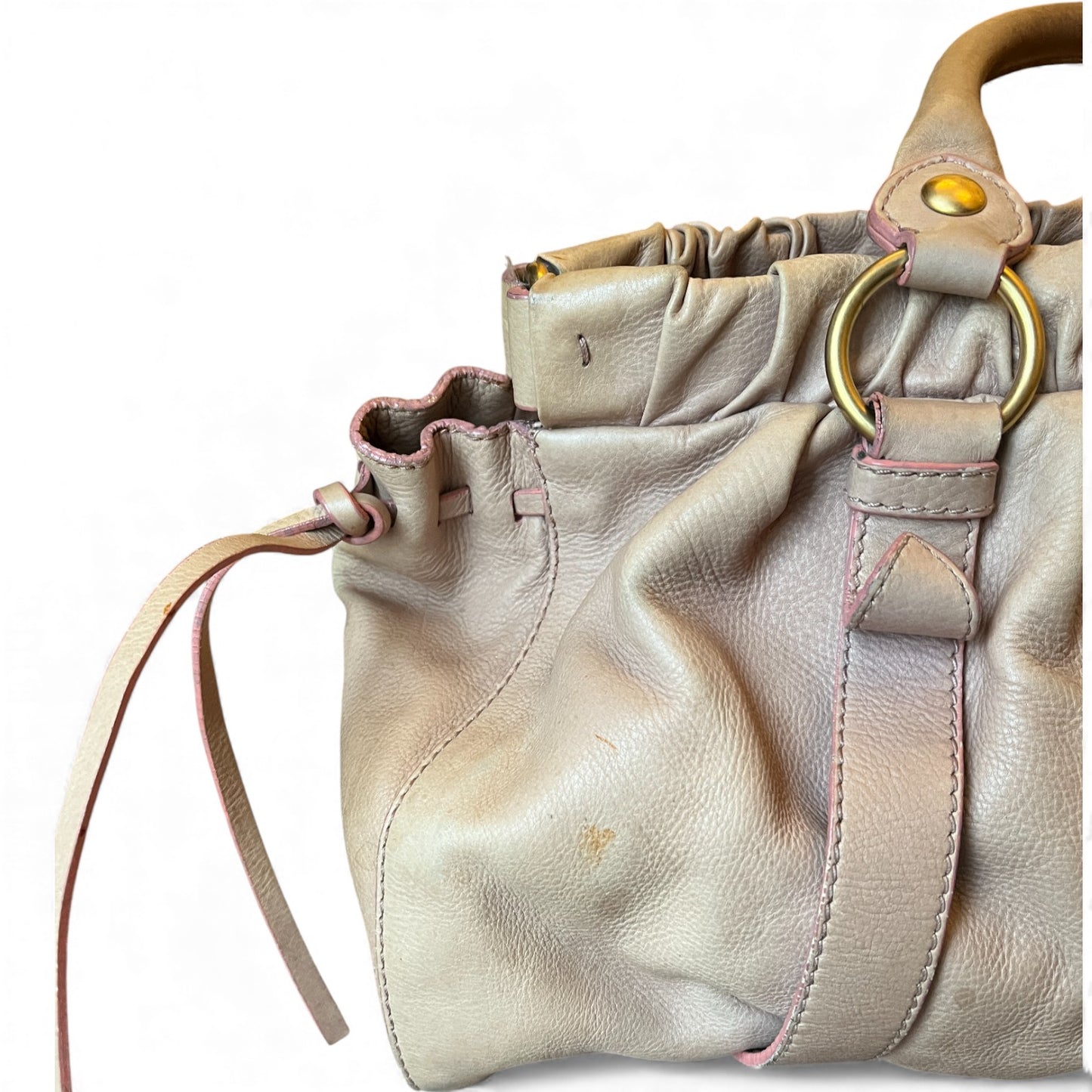 Miu Miu Vitello Gathered Bag