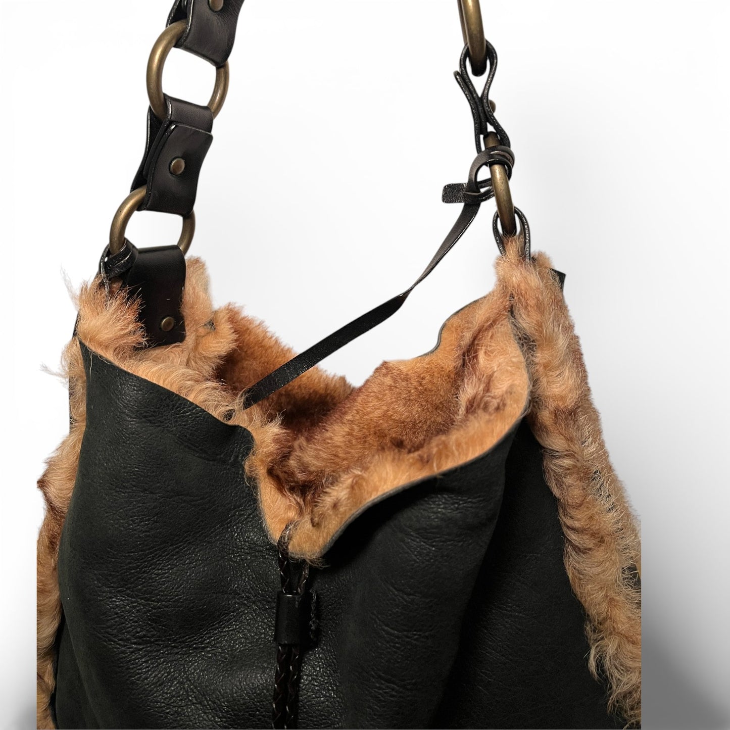 D&G Reversible Leather x Fur Bag