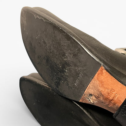 Miu Miu Black Leather Biker Boots