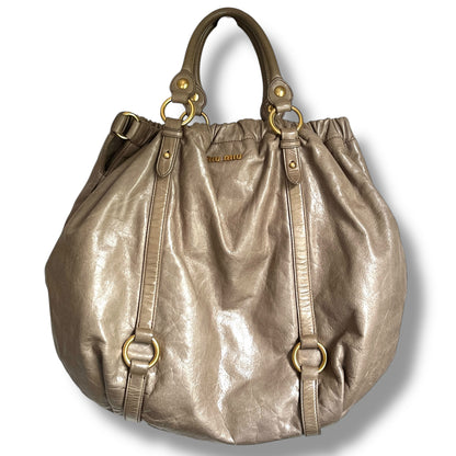 Miu Miu Vitello Lux Tote Bag