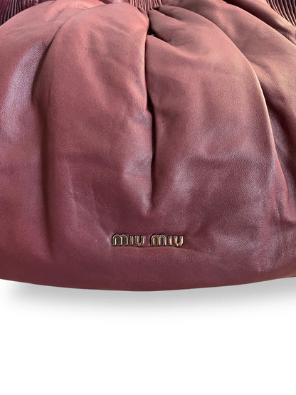 Miu Miu Vitello Oversized Hobo Bag