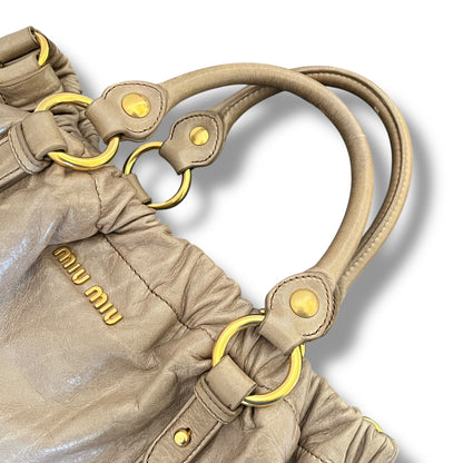 Miu Miu Vitello Lux Tote Bag