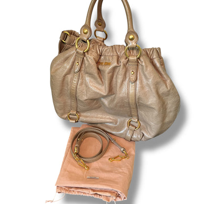 Miu Miu Vitello Lux Tote Bag
