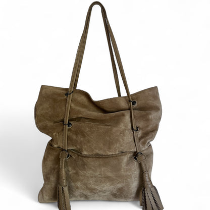 Bottega Veneta Fringe Suede Tote Bag
