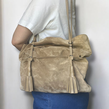 Bottega Veneta Fringe Suede Tote Bag